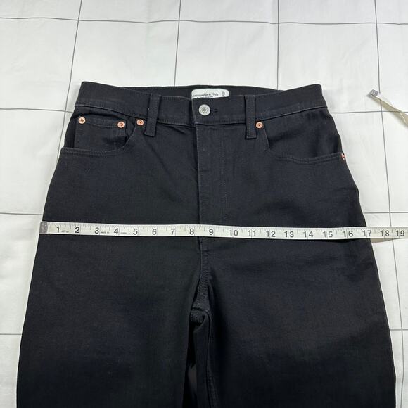 Abercrombie & Fitch Jeans Womens 28 Black 90s Straight Ultra High Rise Solid - Picture 8 of 12
